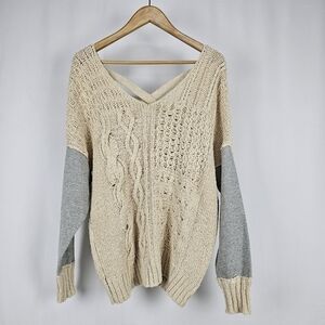 By Together Oversized Boho Knit Sweater 100% Cotton